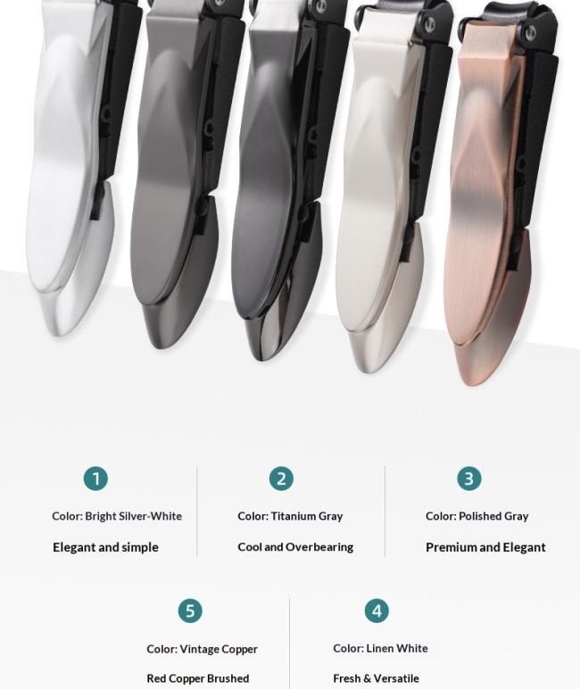 New Anti-splash Bionic Stainless Steel Curved Blade Wide Jaw Opening Golden Cicada Nail Clipper Portable 2-Piece Set