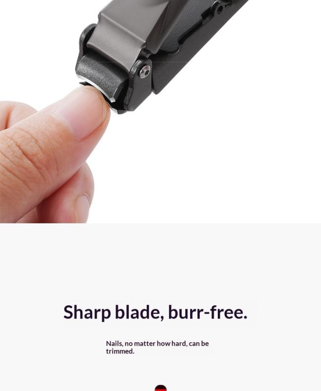 New Anti-splash Bionic Stainless Steel Curved Blade Wide Jaw Opening Golden Cicada Nail Clipper Portable 2-Piece Set