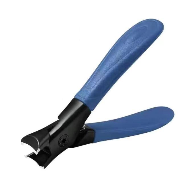 Focstar Professional Portable Extra Large Finger Nail Clipper Curved Stainless Steel ABS Handle Wide Jaw Opening Durable