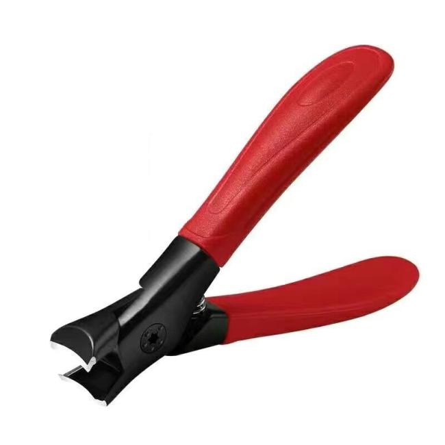 Focstar Professional Portable Extra Large Finger Nail Clipper Curved Stainless Steel ABS Handle Wide Jaw Opening Durable
