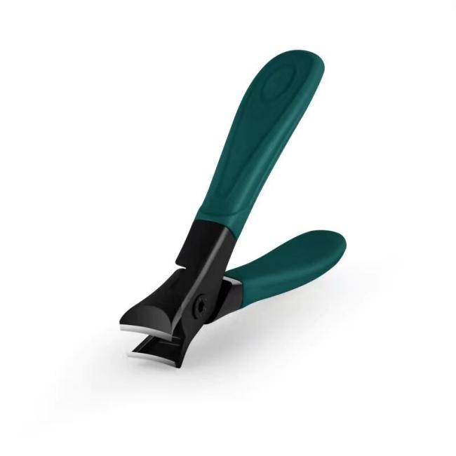 Focstar Professional Portable Extra Large Finger Nail Clipper Curved Stainless Steel ABS Handle Wide Jaw Opening Durable