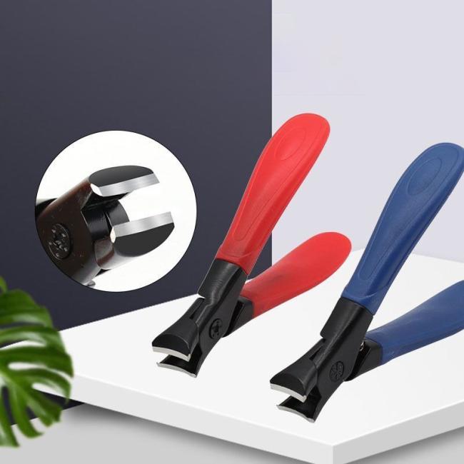 Focstar Professional Portable Extra Large Finger Nail Clipper Curved Stainless Steel ABS Handle Wide Jaw Opening Durable