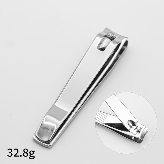 Focstar Professional Nail Clippers Silver Carbon Steel Big Nail Cutter with Curved Blade and Nail File for Salon Use (BT2058)