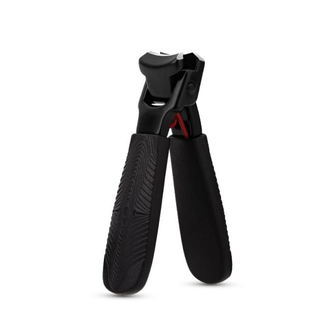 FOCSTAR Mini Travel Stainless Steel Professional Nail Clippers Wide Jaw Heavy Duty with Catcher for Thick Nails Fingers BT2062