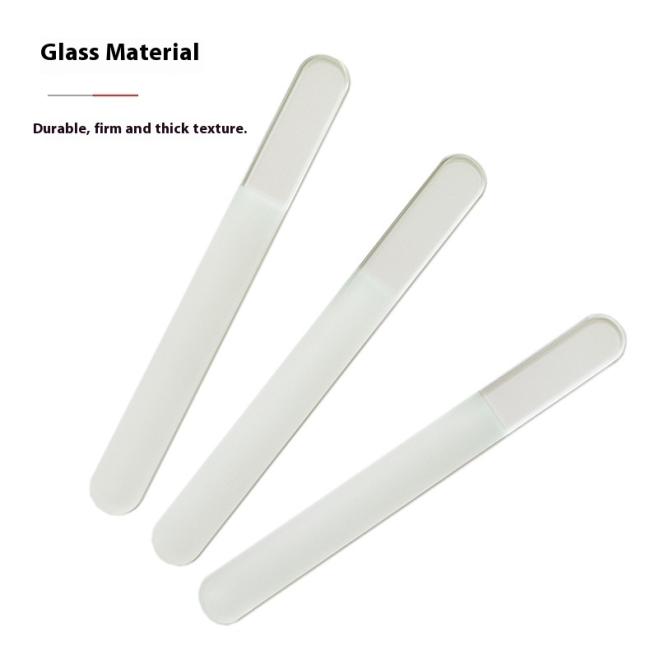 Focstar Custom Logo Super Long Large Size 19.5cm Double-Sided Gradient Color Glass Nail File (BT5064) with Straight Pattern