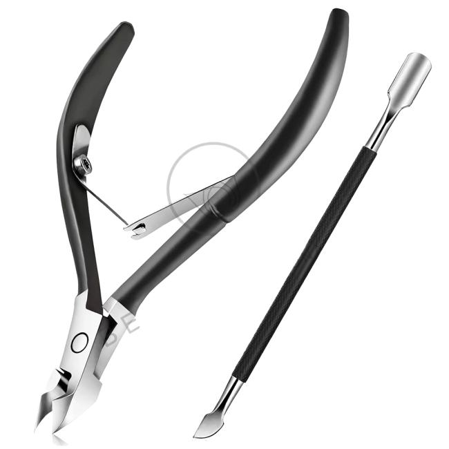 Professional High Quality Stainless Steel Nail Clippers Cuticle Clippers Curved Blade 7mm Jaw Durable Portable Manicure Tool for