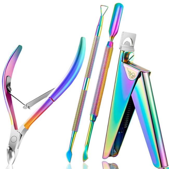 Professional High Quality Stainless Steel Nail Clippers Cuticle Clippers Curved Blade 7mm Jaw Durable Portable Manicure Tool for