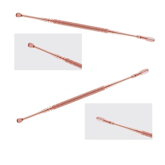 FOCSTAR Innovative Double-Ended Earpick Rose Gold Stainless Steel Ear Wax Removal Remover BTI002