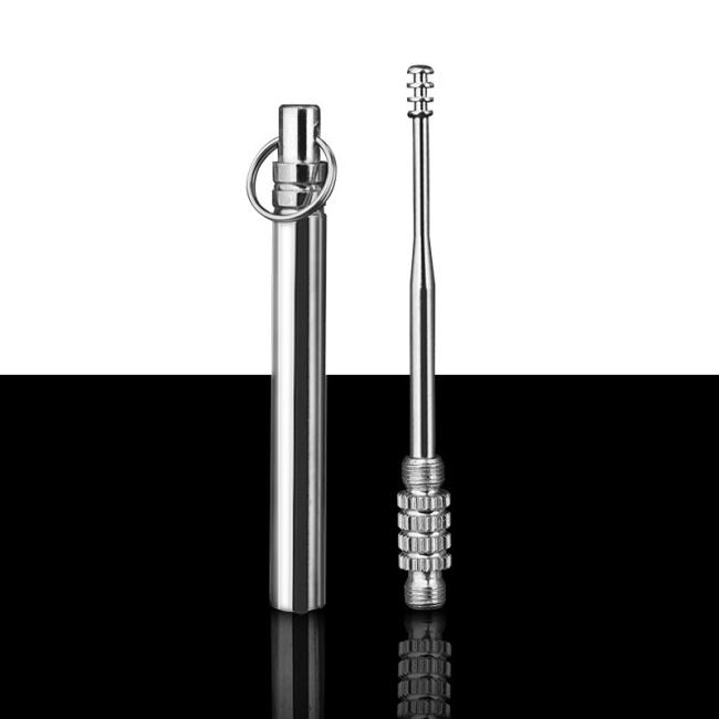 FOCSTAR Innovative Silver Stainless Steel 6.2cm Portable Handheld Assembly Earpick Effective Ear Wax Remover (BTI003)
