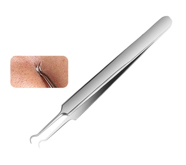 Focstar Hot Selling 3-in-1 Stainless Steel Beauty Needle Set (BTE037) for Acne Blackhead Pimple Removal Face Includes Tweezers