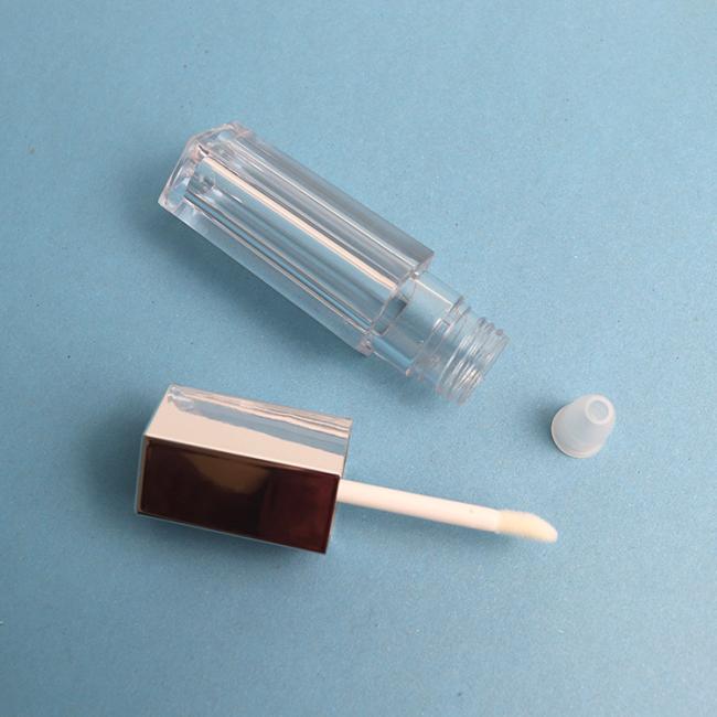 5ml Custom Printed Logo Pentagonal Lip Gloss Plastic Tube production sample
