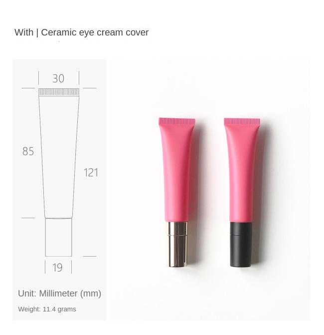 15ml Pink Frosted Matte Cosmetic Tube with Zinc Alloy Ceramic Pump Head Screw Cap for 15g Mineral Eye Cream Lipgloss (BTL062)