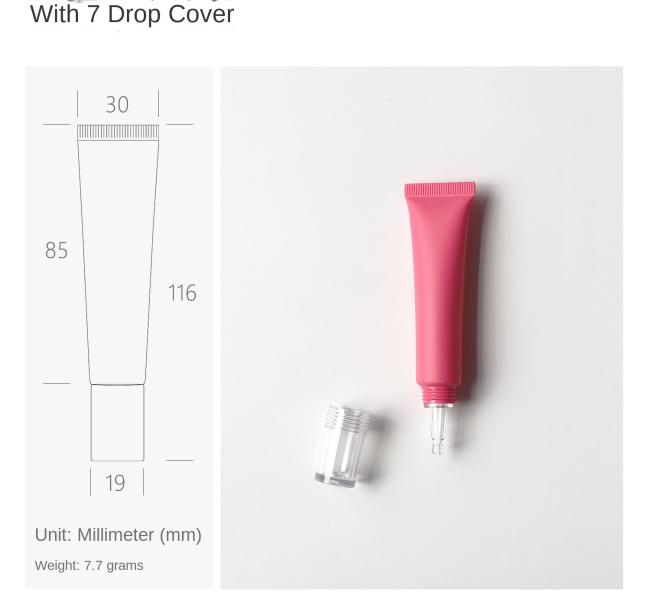 15ml Pink Frosted Matte Cosmetic Tube with Zinc Alloy Ceramic Pump Head Screw Cap for 15g Mineral Eye Cream Lipgloss (BTL062)