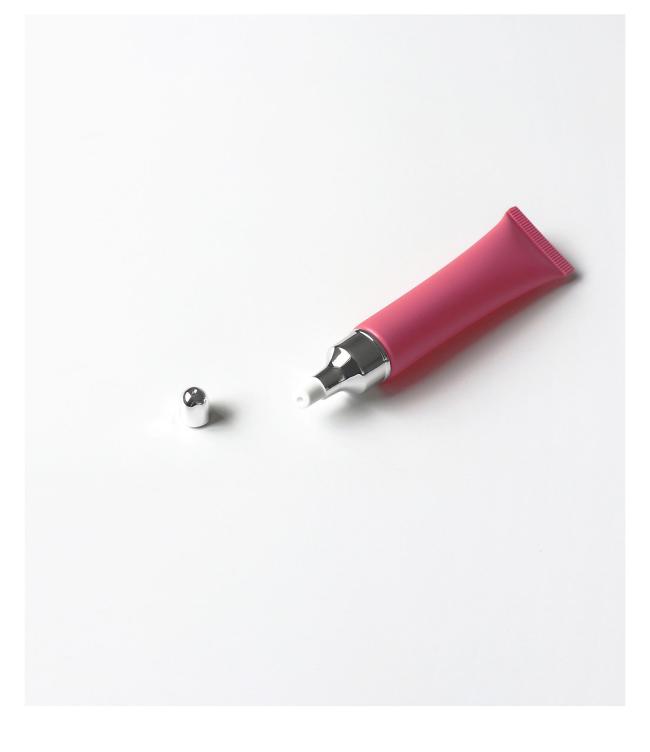 15ml Pink Frosted Matte Cosmetic Tube with Zinc Alloy Ceramic Pump Head Screw Cap for 15g Mineral Eye Cream Lipgloss (BTL062)
