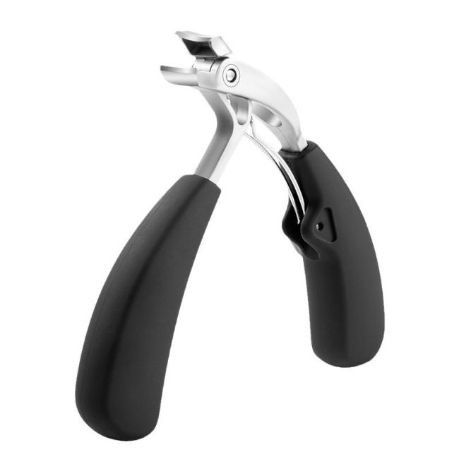 FOCSTAR Angled Head Toenail Clipper Large Size Nipper Style Wide Jaw Nail Clipper for Thick Nails (BT2069)