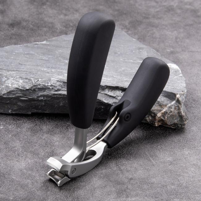 FOCSTAR Angled Head Toenail Clipper Large Size Nipper Style Wide Jaw Nail Clipper for Thick Nails (BT2069)