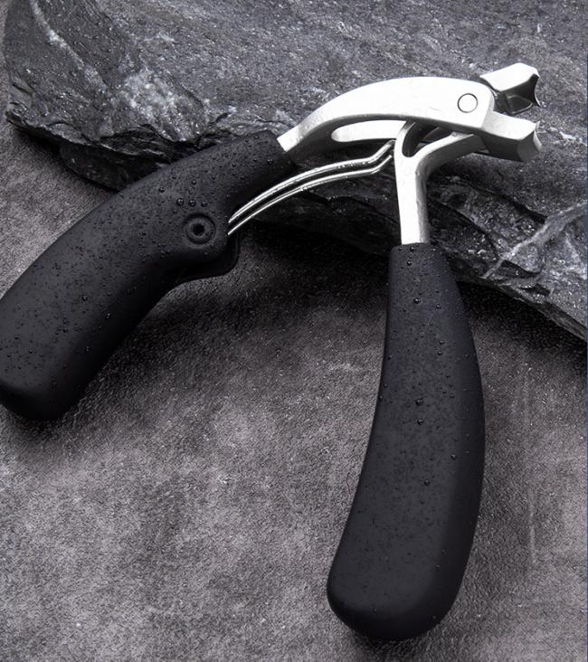 FOCSTAR Angled Head Toenail Clipper Large Size Nipper Style Wide Jaw Nail Clipper for Thick Nails (BT2069)
