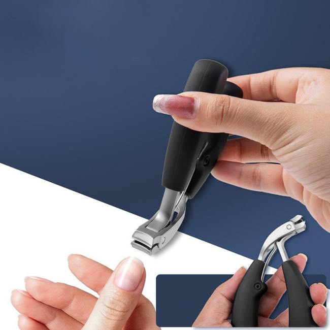 FOCSTAR Angled Head Toenail Clipper Large Size Nipper Style Wide Jaw Nail Clipper for Thick Nails (BT2069)