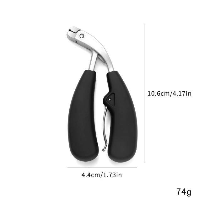 FOCSTAR Angled Head Toenail Clipper Large Size Nipper Style Wide Jaw Nail Clipper for Thick Nails (BT2069)