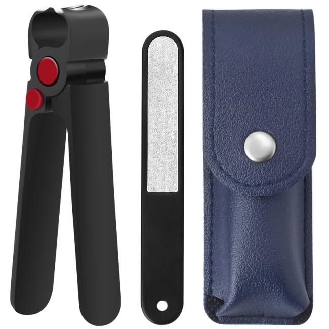 FOCSTAR Curved Blade Nail Clippers New Design Wide-Mouth Stainless Steel with Safe Lock Mute Manicure Tool for Fingers (BT2067)
