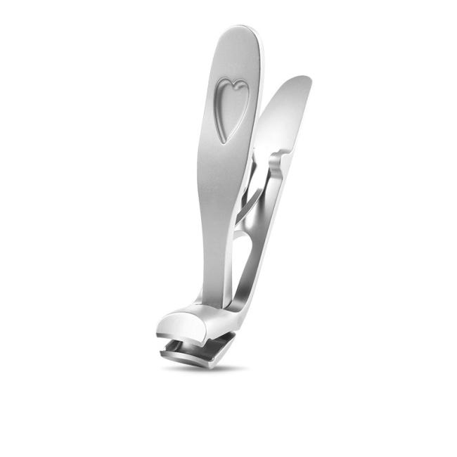 FOCSTAR BT2065 Angled Head Long Handled Anti-Splash Toenail Clipper with Wide Jaw Catcher Curved Blade for Thick Nails Fingers