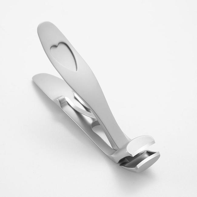 FOCSTAR BT2065 Angled Head Long Handled Anti-Splash Toenail Clipper with Wide Jaw Catcher Curved Blade for Thick Nails Fingers