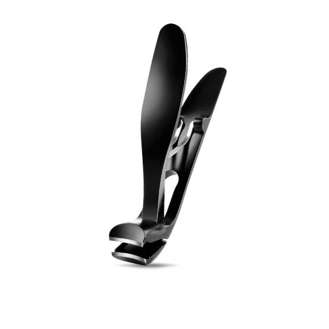 FOCSTAR BT2065 Angled Head Long Handled Anti-Splash Toenail Clipper with Wide Jaw Catcher Curved Blade for Thick Nails Fingers
