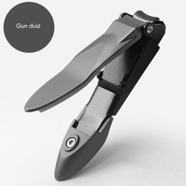 FOCSTAR Heavy Duty Anti-Splash Stainless Steel Self-Collecting Nail Cutters Ergonomic Nail Clippers Curved Blade Catcher for