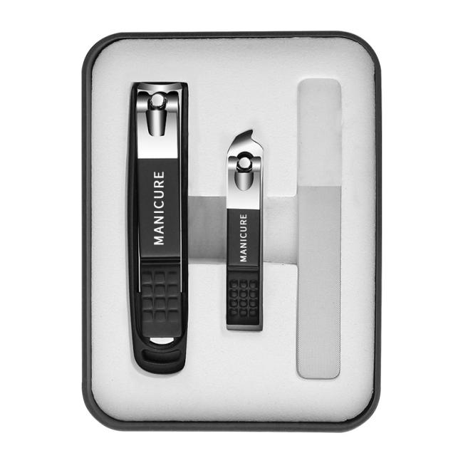 FOCSTAR 2023 Green Color Manicure Nail Clipper Set Anti-Splash with 2 3 4 6 Pieces Catcher for Fingers (BT2056)
