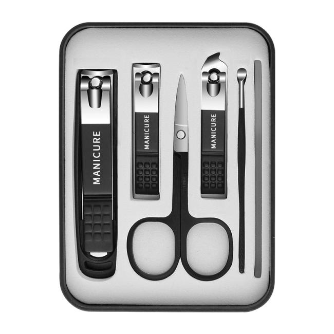 FOCSTAR 2023 Green Color Manicure Nail Clipper Set Anti-Splash with 2 3 4 6 Pieces Catcher for Fingers (BT2056)