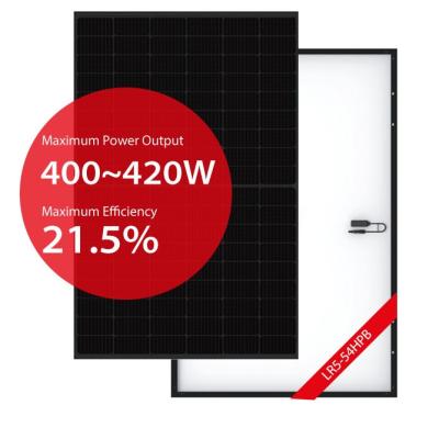 China 108 Half Cell Longi Solar Panel Mono Black Solar Panels 400W 405W 410W 415W 420W for sale