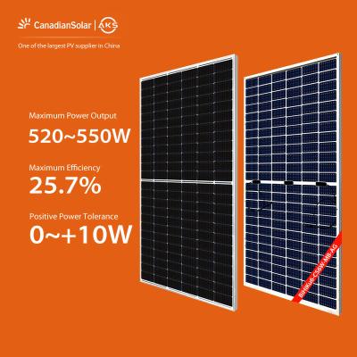 China 520W Canadian Thin Film Solar Panel Monocrystalline Solar Cell Flexible 525W Self Cleaning for sale