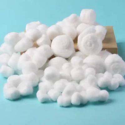 China Sterile 100% Pure Organic Cotton Ball Different Size Medical Cotton Ball For Hospital for sale