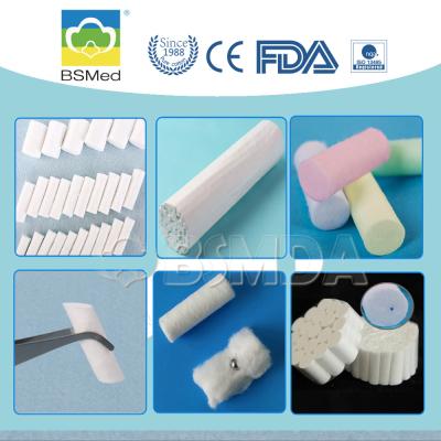 China Guarnición no- suave del algodón del color blanco dental disponible de Rolls para la asistencia médica en venta