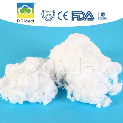 China Bleached / Unbleached Cotton Comber Noil For Spinning Yarn And Water Absorption Cotton for sale