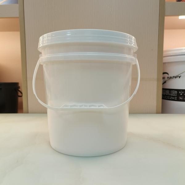 Quality White Black 10L Round Plastic Bucket PP Material With Seal Lid for sale