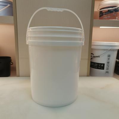 China Seal Lid 20 Litre Round Plastic Bucket Screen Printing for sale