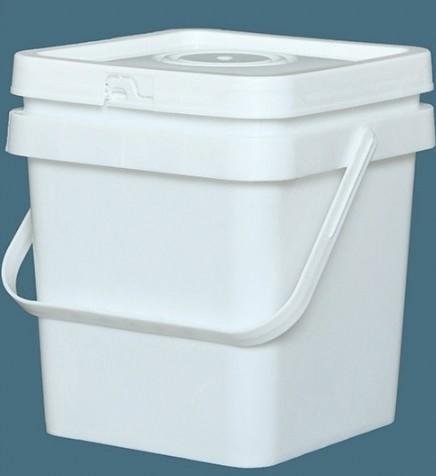 Quality Recyclable Stackable 10 Litre Square Plastic Bucket Leakproof for sale