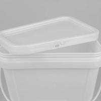 Quality Impact Resistance Square Plastic Bucket Food Grade With Snap On Lid for sale