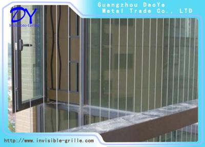 China Balcony Safety Invisible Grilles Anti Rust Invisible Pcv Coating wire For Children'S Safety for sale