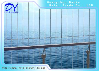 China Alambre de acero de la protección 316 de la seguridad del niño del invisiblegrille del balcón en venta