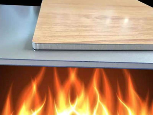 Fireproof aluminum composite panel sample