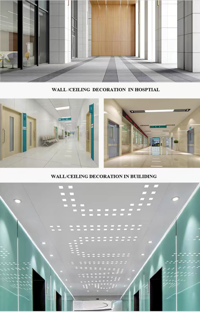 Aluminum 3D Panel application examples in various settings