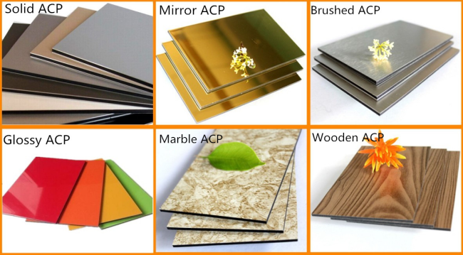 Main Aluminum Composite Panel Products by JIXIANG SIJI: Solid ACP, Mirror ACP, and Brushed ACP Sheets
