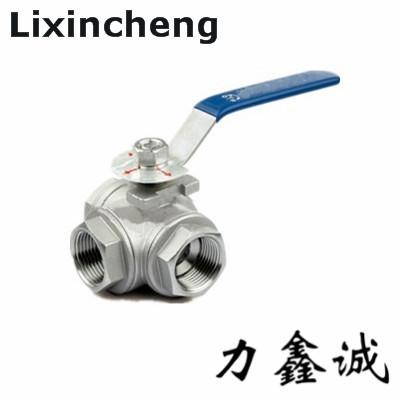 China Stainless steel ball valve 3PC BALL VALVE L type,3ways ball valves/ss304/ss306 ball valves for sale