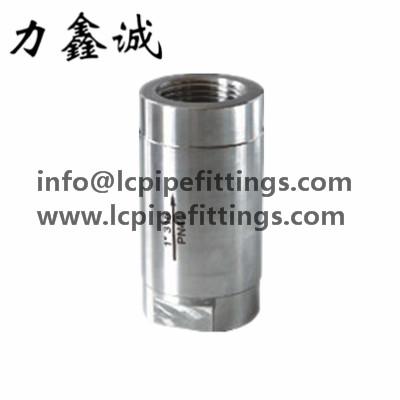 China Stainless Steel 1pc spring vertical check valve 800PSI/PN40 1/4
