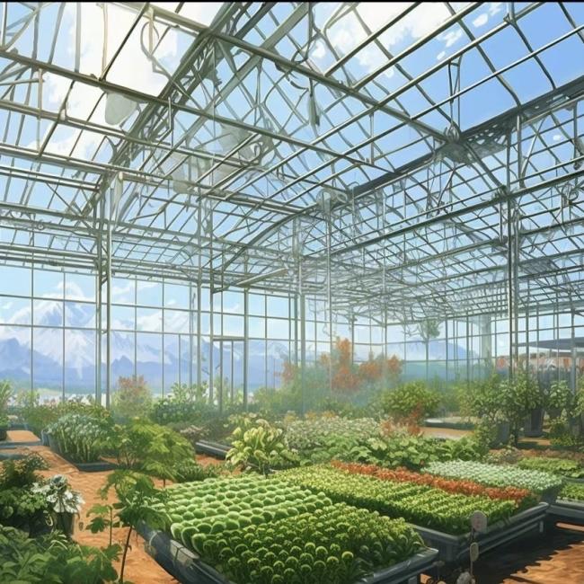 Single Layer Glass Greenhouse for Horticulture