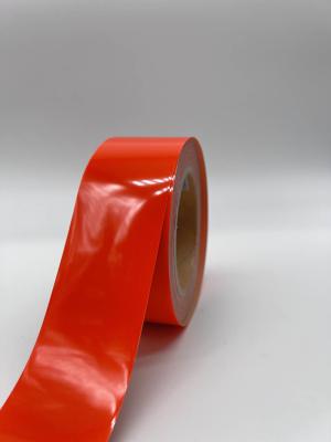China Red Heat Transfer Reflective Stripe 5cm Width For Fashion Wear, Sports Wear for sale