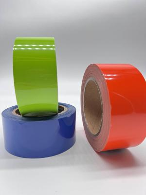 China Custom Color Heat Transfer Reflective Stripe PET Reflective Tape 5cm - 50cm for sale