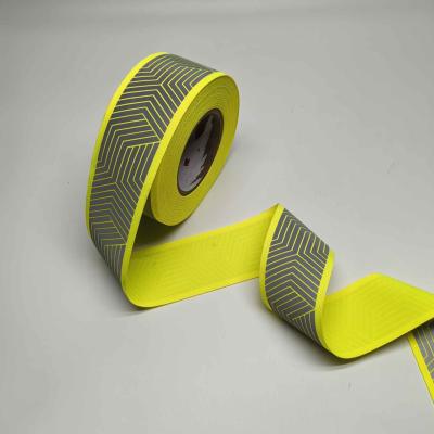 China Yellow High Visibility Reflective Tape For Garments Bags Sportswear Outwear for sale